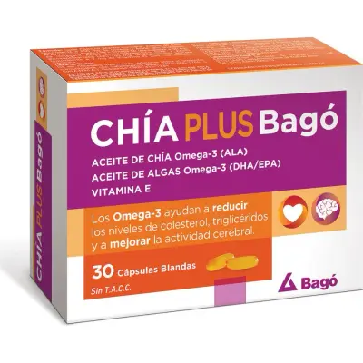 Suplemento Dietario Chia Plus Bagó 30 Cápsulas Blandas