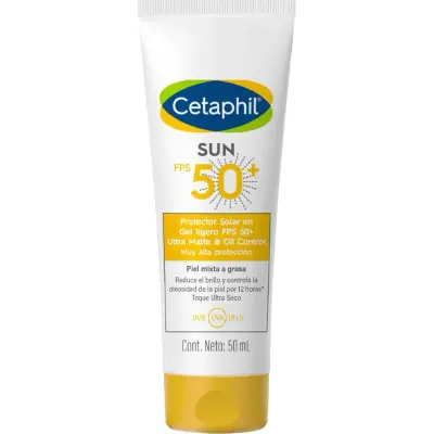 Protector Solar Cetaphil Sun FPS 50 Sin Color 50 ml