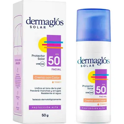Protector Solar Dermaglós FPS 50 Color Clarox 50 g