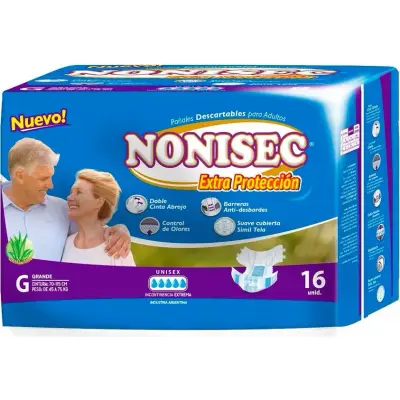 Pañal Nonisec Extra Protección Grande X16