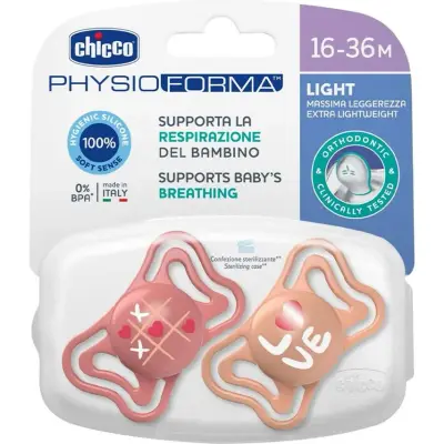 Chupete Chicco Physio Light +16 Meses x2