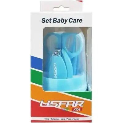Set de Accesorios para Bebé Lisfar con Cortaúñas Celeste