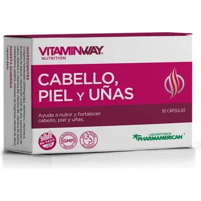 Suplemento Dietario Vitamin Way Cabello, Piel y Uñas x 30 cápsulas