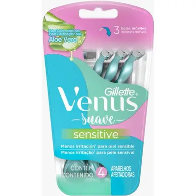 Máquinas de Afeitar Gillette Venus Simply 3 Sensitive x 4