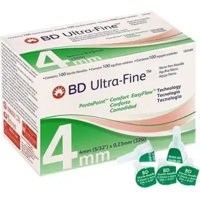 Aguja Descartable BD Ultra Fina 32G 4 mm x100