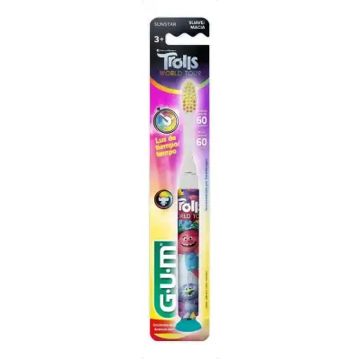 Cepillo de Dientes Infantil GUM Trolls +3 Años