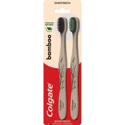 Cepillo de Dientes Colgate Bamboo Pack 2 Unidades
