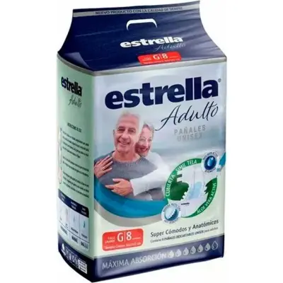 Pañal para Adulto Estrella Grande x 8