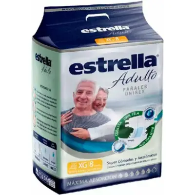 Pañal Estrella Extra Grande Talle 8