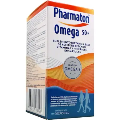 Suplemento Dietario Pharmaton 50+ Omega 3 x 30 Cápsulas