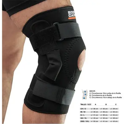 Faja Ortopédica Velcro Negra Mediano
