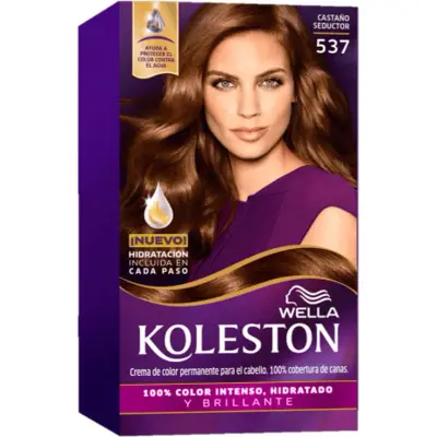 Tintura Capilar Koleston Kit Tono 537 Castaño Sedoso
