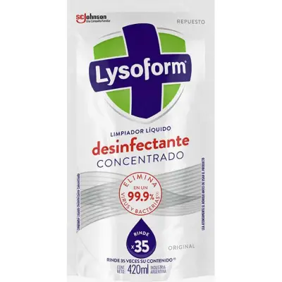 Limpiador Desinfectante Lysoform Original Doypack 420 ml