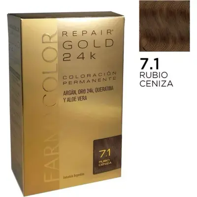 Tintura Capilar Farmacolor Gold Tono 7.1 Kit Completo