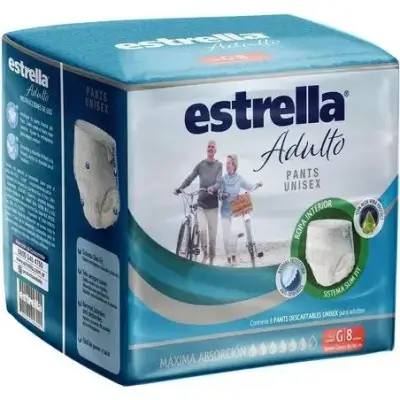 Ropa Interior Adulto Talle Grande Pack 8 Unidades Estrella
