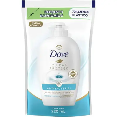 Jabón Líquido Antibacterial Dove 220 ml