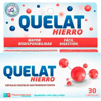 Quelat Hierro Cápsulas Gastrorresistentes 30 unidades