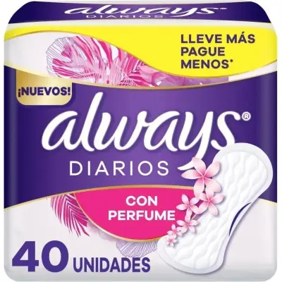 Protectores Diarios Always con Perfume x40