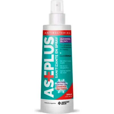 Alcohol Sanitizante Spray Aseplus 200 ml