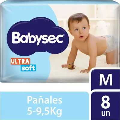 Pañales Babysec Ultra Seco Medianos x 8