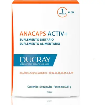 Suplemento Dietario Ducray Anacaps Activ 30 Cápsulas