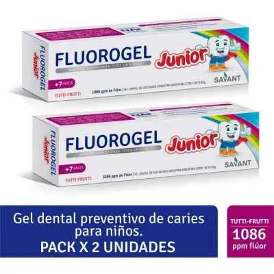 Fluorogel Jr Tutti Frutti Pack 2x1