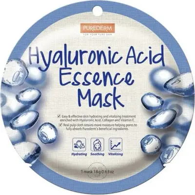 Máscara Facial Purederm con Ácido Hialurónico