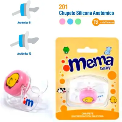 Chupete Silicona Anatómico MEMA +3 Meses Rosa
