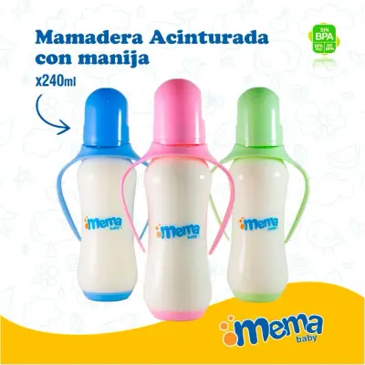 Mamadera con Asas y Manija Mam 240 ml Rosa