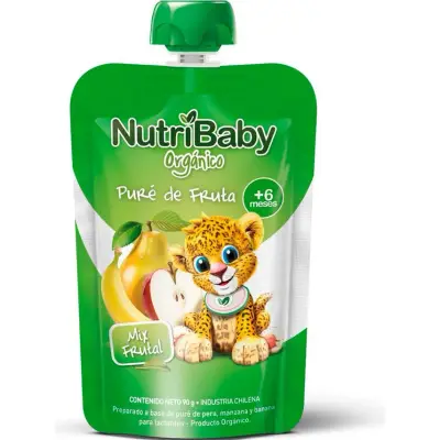Papilla Nutribaby Organic Mix de Frutas Pouch 90 g
