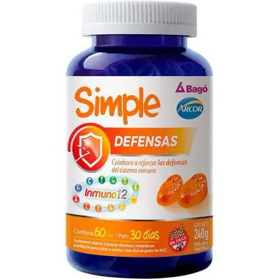 Simple Defensas Bagó Pastillas de Goma x 60