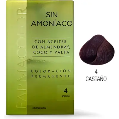 Tintura Capilar Farmacolor Sin Amoníaco Kit Tono 4