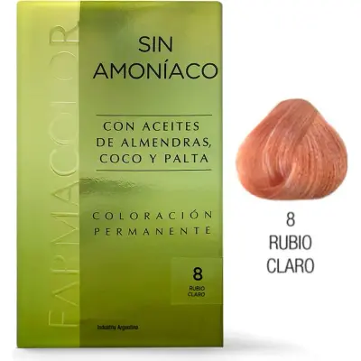 Kit de Coloración Capilar Farmacolor Sin Amoníaco Tono 8