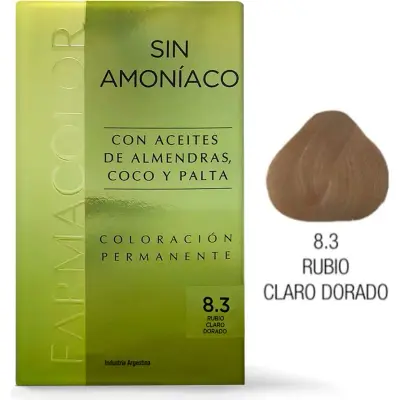 Tintura Capilar Sin Amoníaco Farmacolor Tono 8.3 Kit
