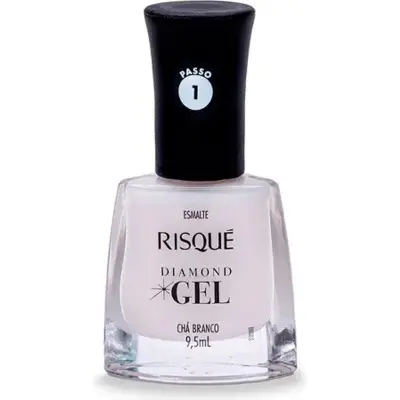 Esmalte de Uñas Risqué Diamond Chá Branco
