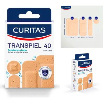 Curitas Apósitos Transparentes Surtidos x40 Unidades