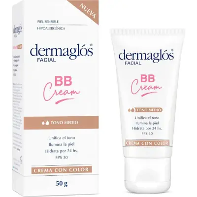BB Cream Dermaglós Facial Tono Medio FPS 50 g