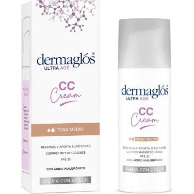 Crema con Color CC Dermaglós Facial Ultra Tono Medio 50 g