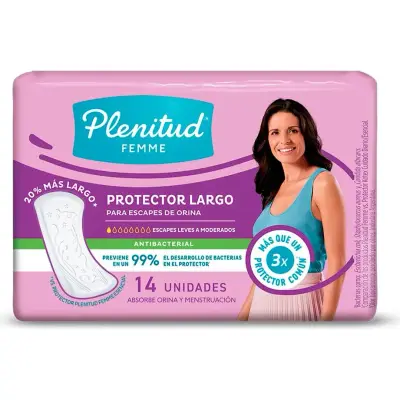 Protector Femenino Plenitud Femme Largo x 14