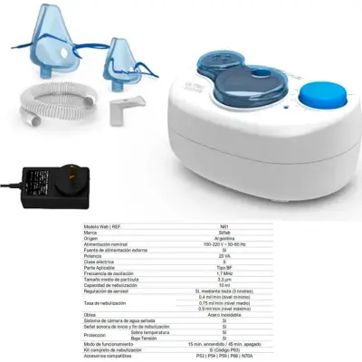 Nebulizador Ultrasónico Silfab Nuovo N61
