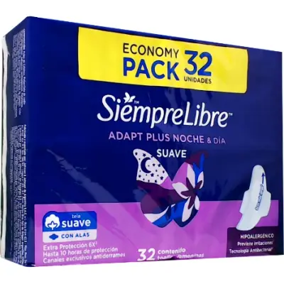 Pañal Siempre Libres Ad Plus Talle Día x32