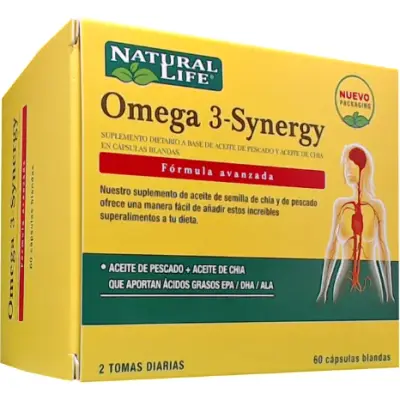 Omega 3 Synergy Natural Life x 60 Cápsulas Blandas