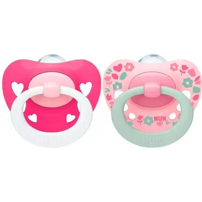 Chupete NUK Signature 6-18 Meses Fucsia x2