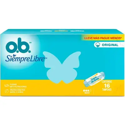 Tampones OB Curvo Canister Medio x 16