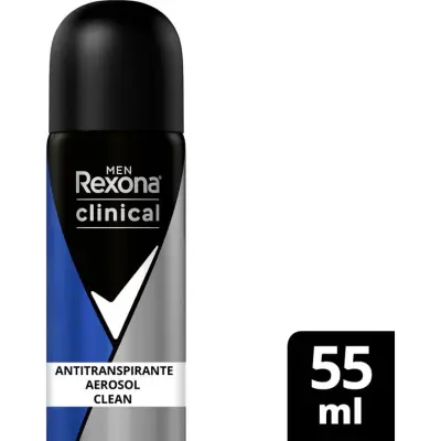 Antitranspirante Aerosol Rexona Men Clean 55 ml