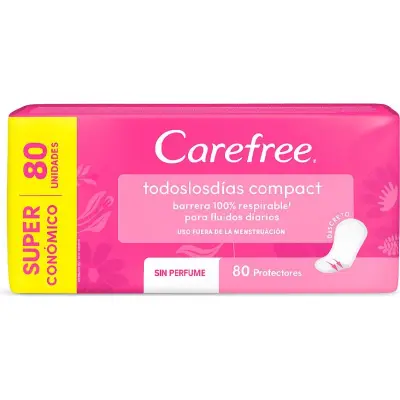 Protectores Diarios Carefree Todos los Días sin Perfume x 80