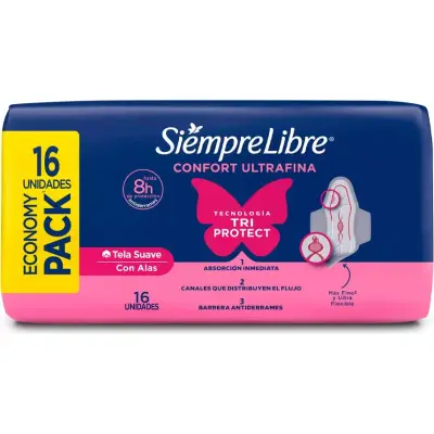 Protector Femenino Siempre Ultradelgado con Alas x16