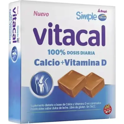 Caramelos Vitacal Sabor Caramelo 60 unidades