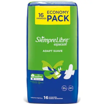Pañal Siempre Libre Ad Plus Espuma X16