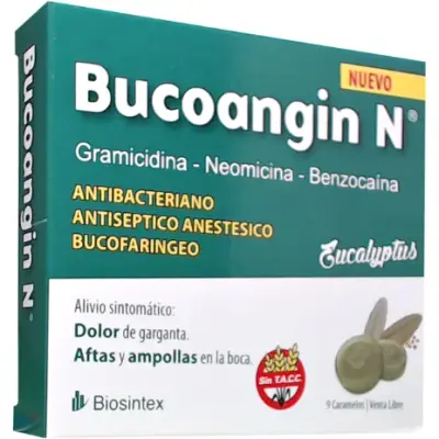 Caramelo Bucoangin Menta Eucalipto 9 unidades